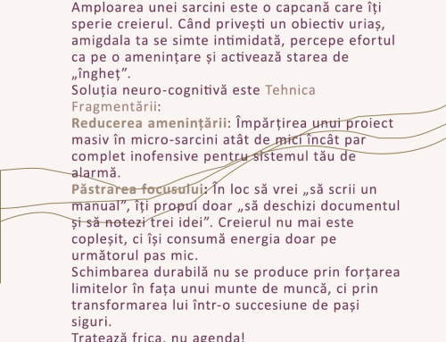 Cum să „păcălești” frica de sarcinile mari